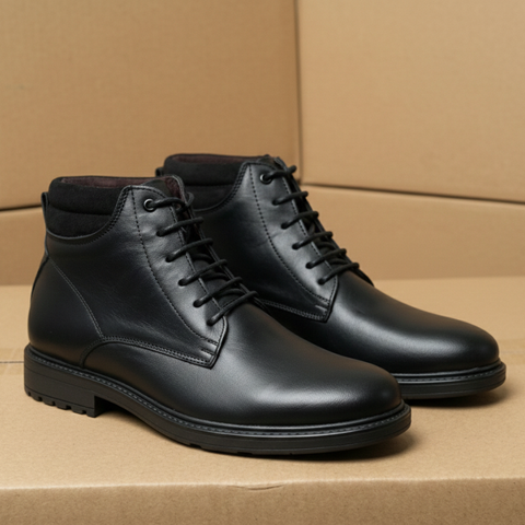 Bottes d’Hiver Homme Premium – Cuir & Doublure Chaude