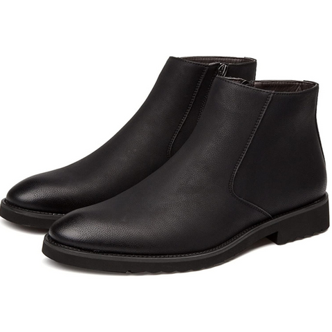 Bottes Britanniques en Cuir pour Hommes - Bottes de Motard